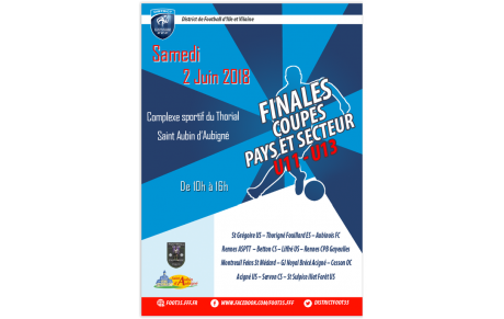 Samedi 02 Juin : U11-U13 Finales Pays-Secteur district d'ille et vilaine