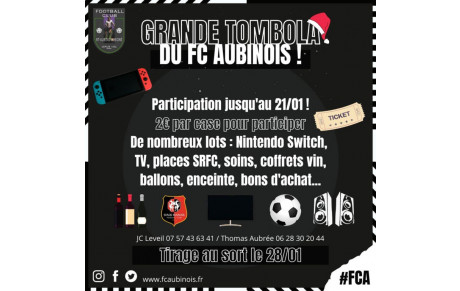 GRANDE TOMBOLA DU FC AUBINOIS !