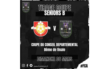TIRAGE DE LA COUPE DU CONSEIL DEPARTEMENTAL